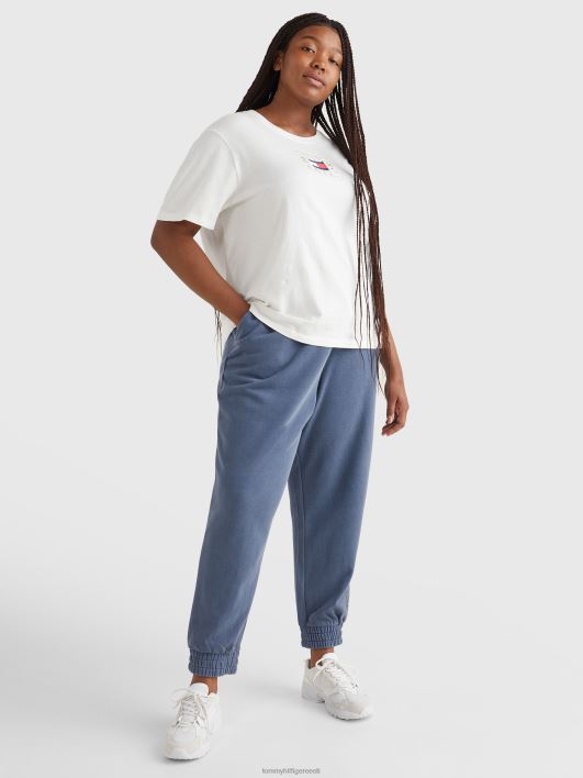 curve lõdvestunud orgaanilisest puuvillast T-särk RJV622728 ekru Tommy Hilfiger