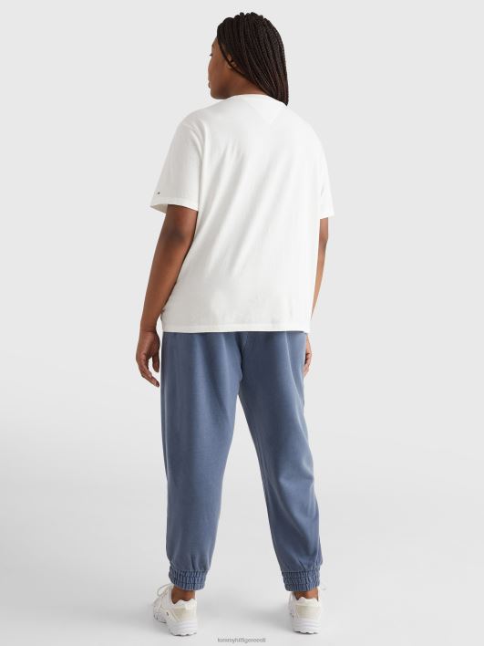 curve lõdvestunud orgaanilisest puuvillast T-särk RJV622728 ekru Tommy Hilfiger