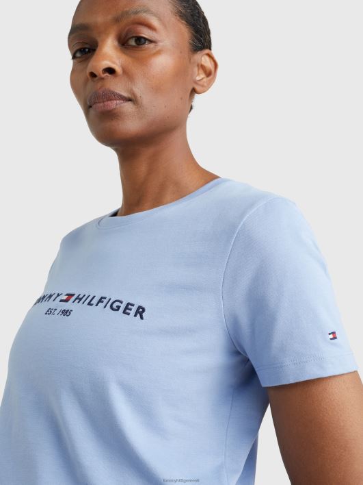 hädavajalik kaelusega logoga T-särk RJV622766 kuu sinine Tommy Hilfiger