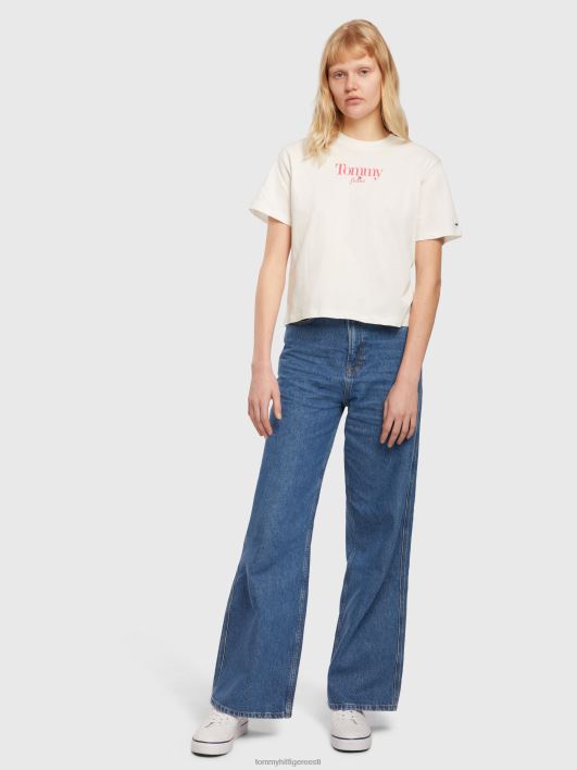 hädavajalik logoga tee RJV622841 ekru Tommy Hilfiger