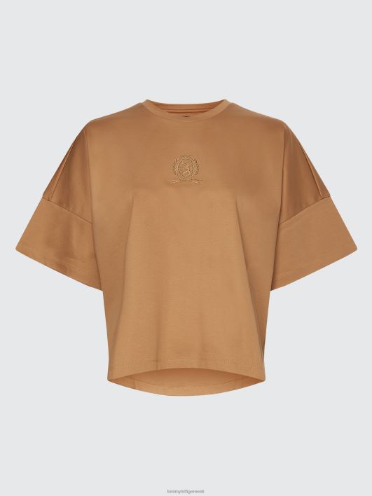 hari tikandiga lõdvestunud t-särk RJV622736 maakoha khaki Tommy Hilfiger