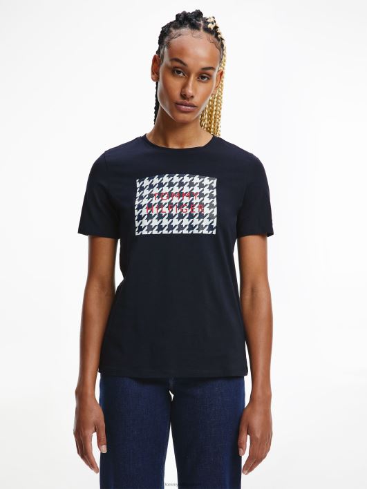 houndstooth crew kaelusega tee RJV622859 kõrbe taevas Tommy Hilfiger