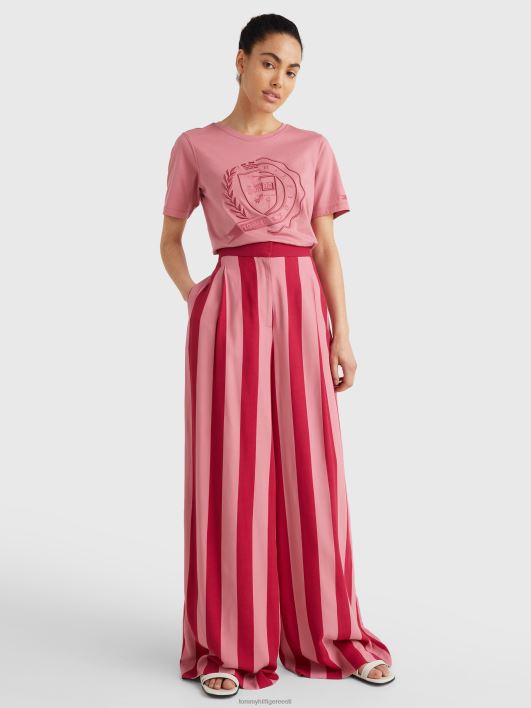 ikooniharjaga tee RJV622863 inglise roosa Tommy Hilfiger