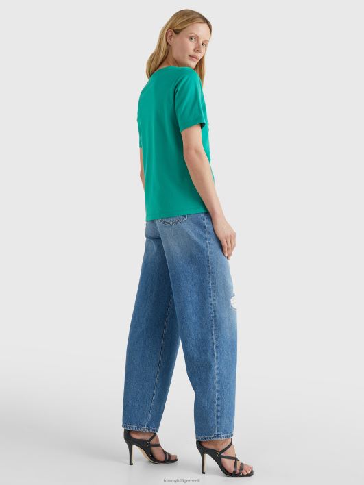 ikooniharjaga tee RJV622867 ikoon roheline Tommy Hilfiger