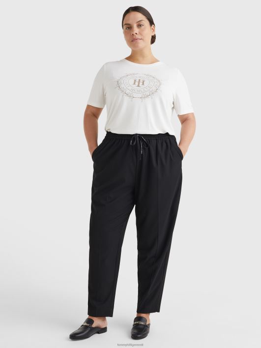 kõver seemisnahaga t-särk RJV622848 ekru Tommy Hilfiger