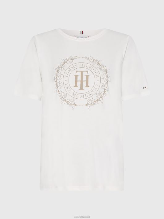 kõver seemisnahaga t-särk RJV622848 ekru Tommy Hilfiger