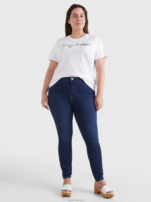 kaarjas tavaline graafiline crewneck tee RJV622778 valge Tommy Hilfiger