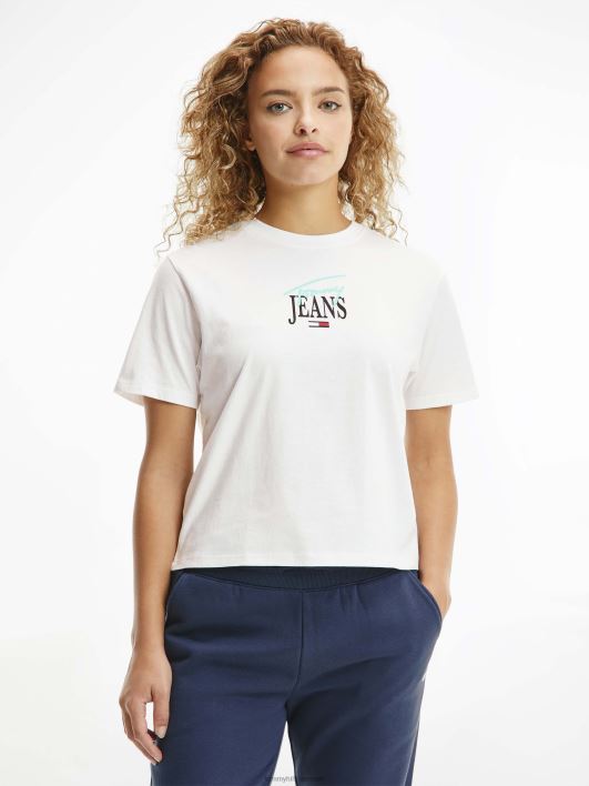 klassikaline essentsiaalne logoga tee RJV622857 valge Tommy Hilfiger