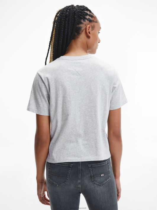 klassikaline essentsiaalne logoga tee RJV622876 helehall kanarbik Tommy Hilfiger