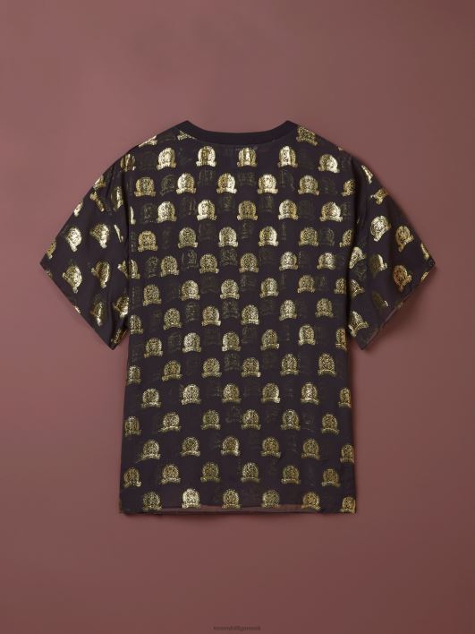 kollektsiooni crest viskoosist T-särk RJV622861 must Tommy Hilfiger