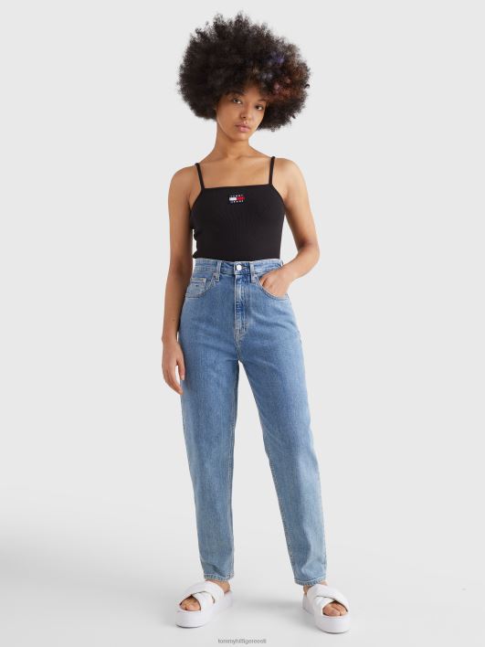 märk ruudu kaelusega body RJV622752 must Tommy Hilfiger