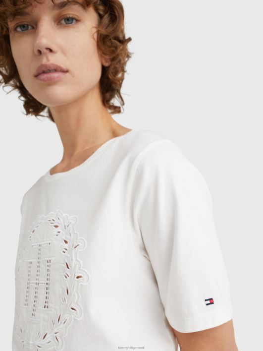 monogrammi aplikatsiooniga T-särk RJV622833 ekru Tommy Hilfiger