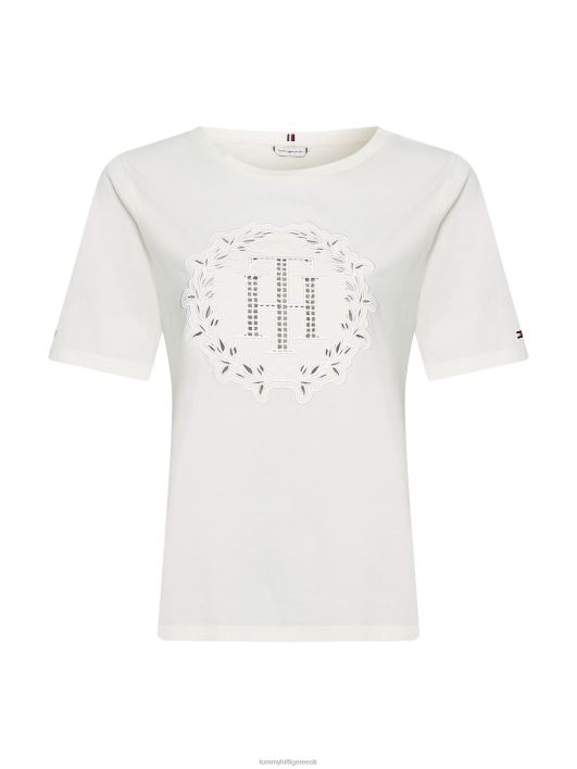monogrammi aplikatsiooniga T-särk RJV622833 ekru Tommy Hilfiger
