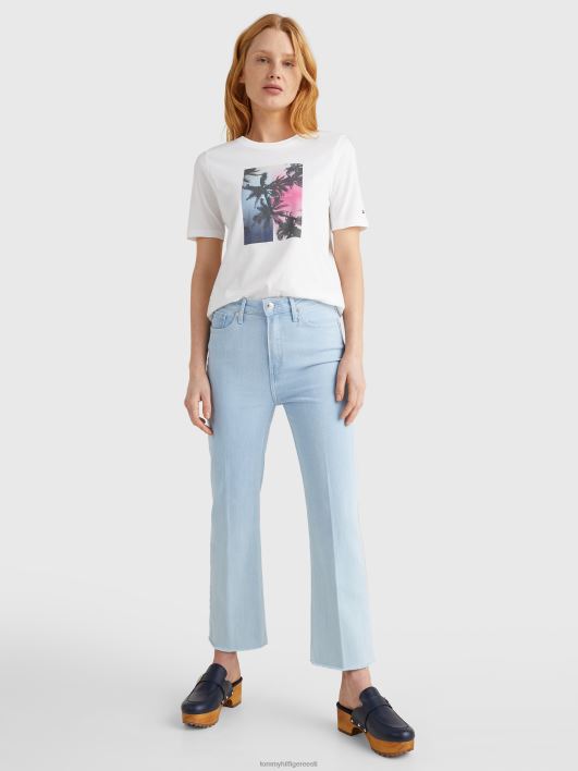 palmipuu mustriga t-särk RJV622759 ekru Tommy Hilfiger