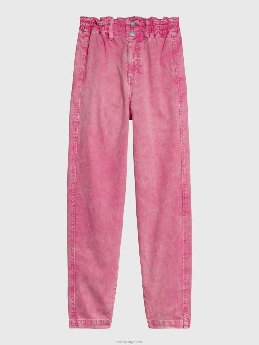 laia säärega teksapüksid RJV622138 roosa hoiatus Tommy Hilfiger