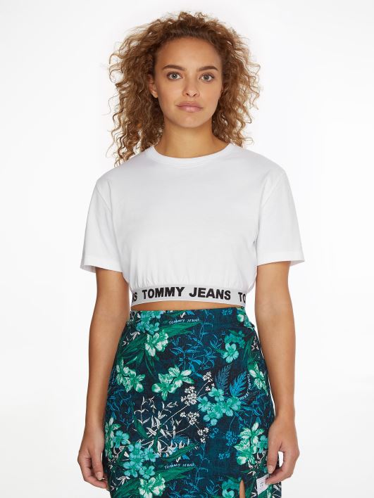 kärbitud logo RJV622902 valge Tommy Hilfiger