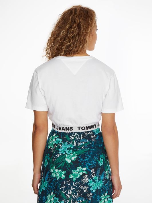 kärbitud logo RJV622902 valge Tommy Hilfiger