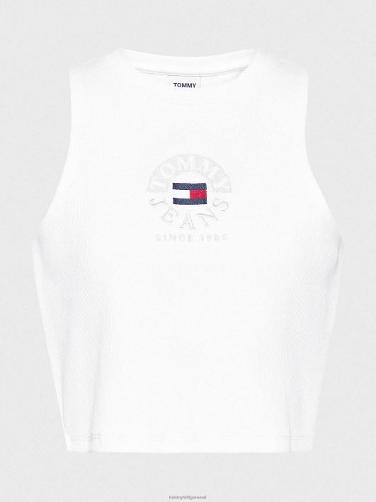 kärbitud logoga tank top RJV622914 ekru Tommy Hilfiger