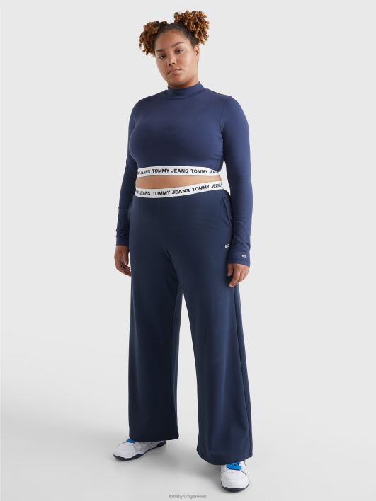 kõver pikkade varrukatega kõrge kaelusega crop top RJV622897 hämar merevägi Tommy Hilfiger