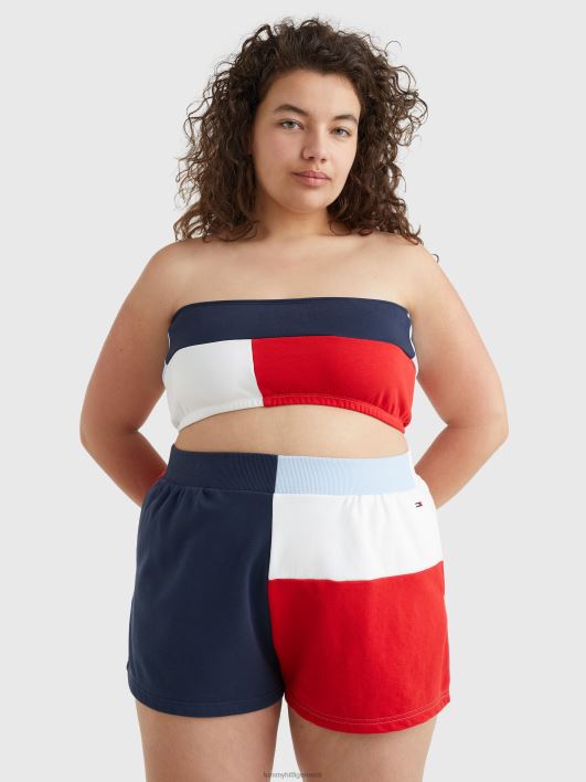 kõvera arhiivi värviga blokeeritud bandeau RJV622895 sügav karmiinpunane/multi Tommy Hilfiger