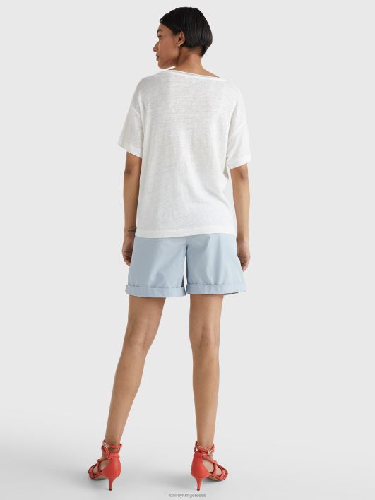 linane relaxed fit t-särk RJV622915 ekru Tommy Hilfiger