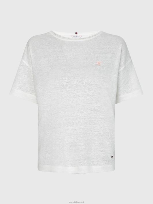linane relaxed fit t-särk RJV622915 ekru Tommy Hilfiger