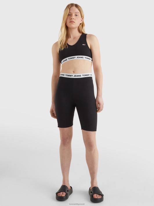 logoga varrukateta crop top RJV622898 must Tommy Hilfiger