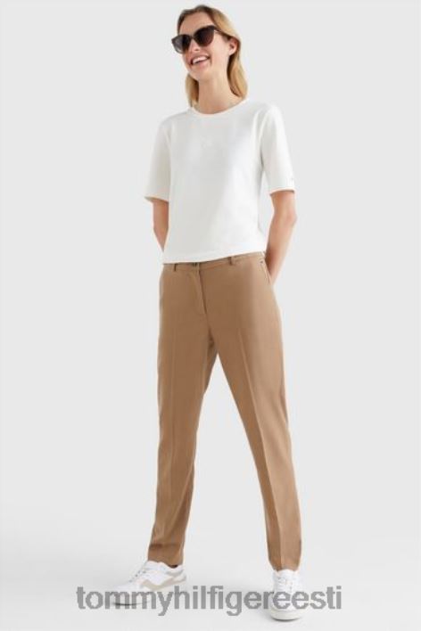 loomulik õhuke tonaalne tikitud top RJV623588 valge Tommy Hilfiger