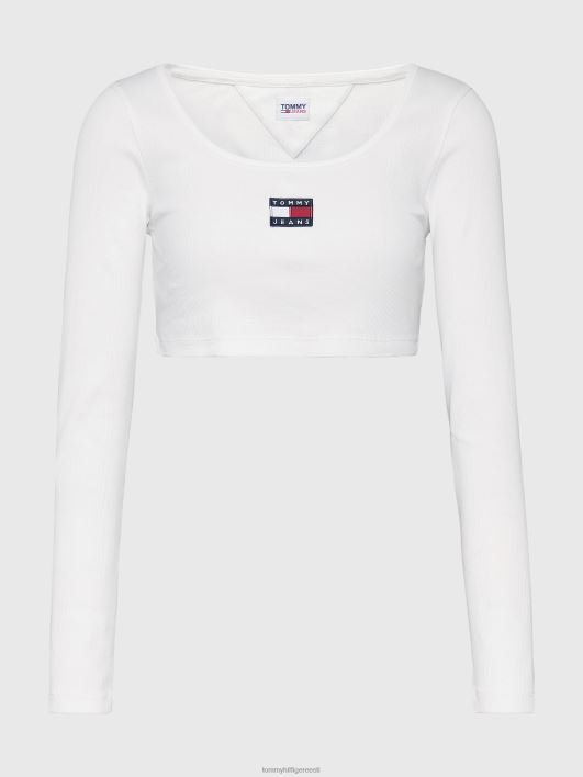 märk pikkade varrukatega crop top RJV622891 ekru Tommy Hilfiger