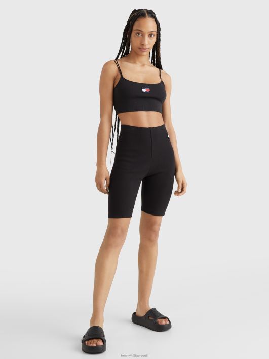 märk soonik kootud crop top RJV622917 must Tommy Hilfiger