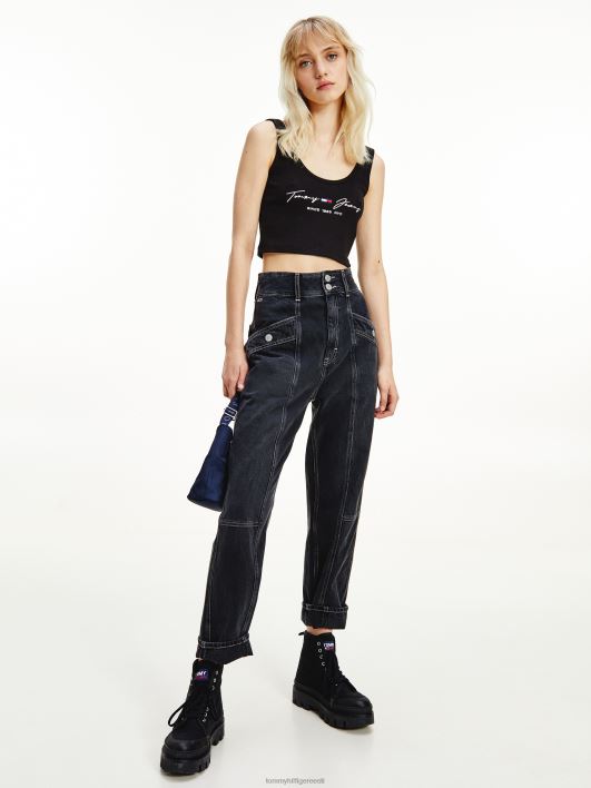 soonik kärbitud top RJV622892 must Tommy Hilfiger