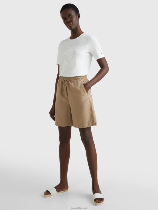 tonaalne ananassimustriga T-särk RJV622916 ekru Tommy Hilfiger