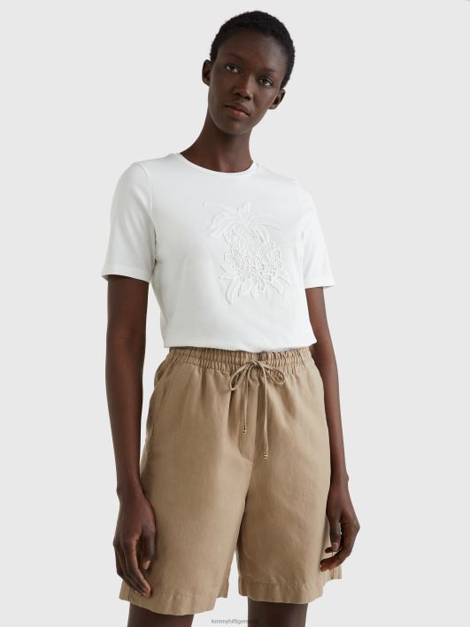 tonaalne ananassimustriga T-särk RJV622916 ekru Tommy Hilfiger