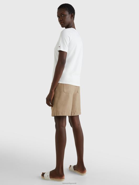 tonaalne ananassimustriga T-särk RJV622916 ekru Tommy Hilfiger