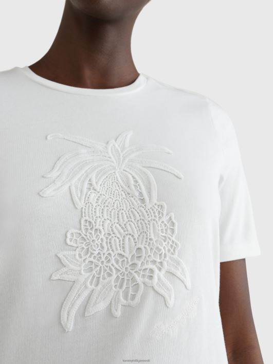 tonaalne ananassimustriga T-särk RJV622916 ekru Tommy Hilfiger