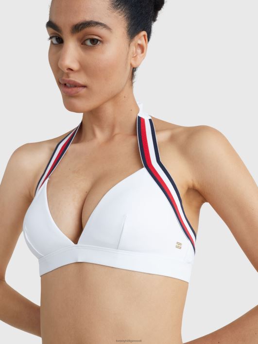 fikseeritud kolmnurga bikiinitops RJV622677 valge Tommy Hilfiger