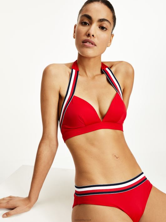 fikseeritud kolmnurga bikiinitops RJV622680 esmane punane Tommy Hilfiger