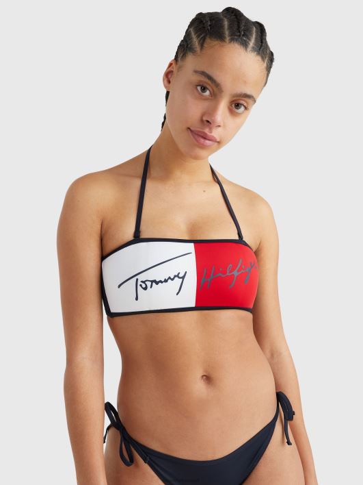 signatuurlogoga bandeau bikiinitop RJV622688 kõrbe taevas Tommy Hilfiger
