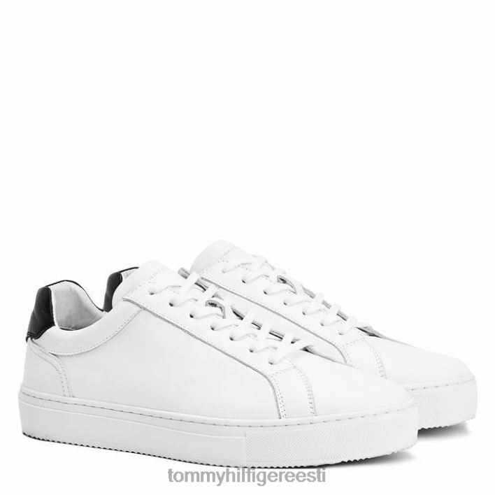 premium tassiga nahast jalatsid RJV6219534 valge must Tommy Hilfiger