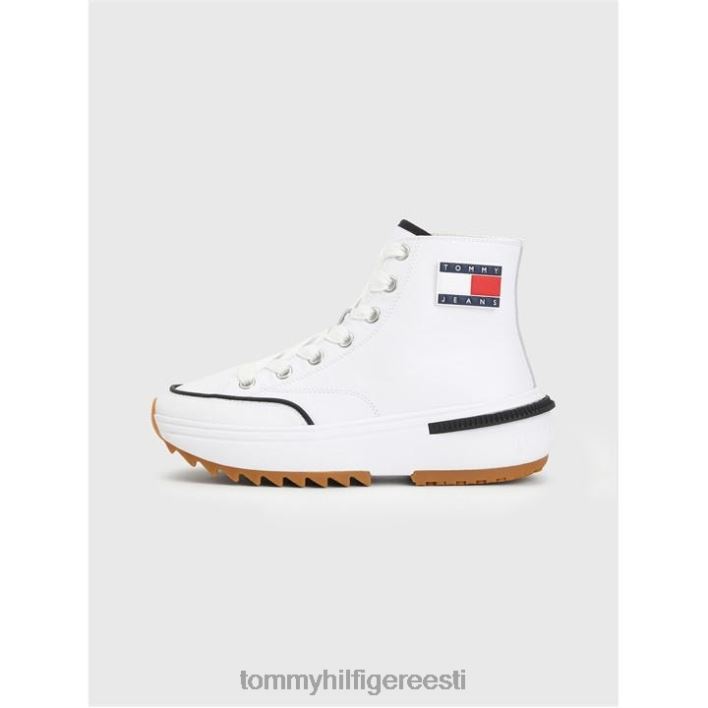 tommy teksad keskmise pikkusega klambriga RJV6220927 valge Tommy Hilfiger