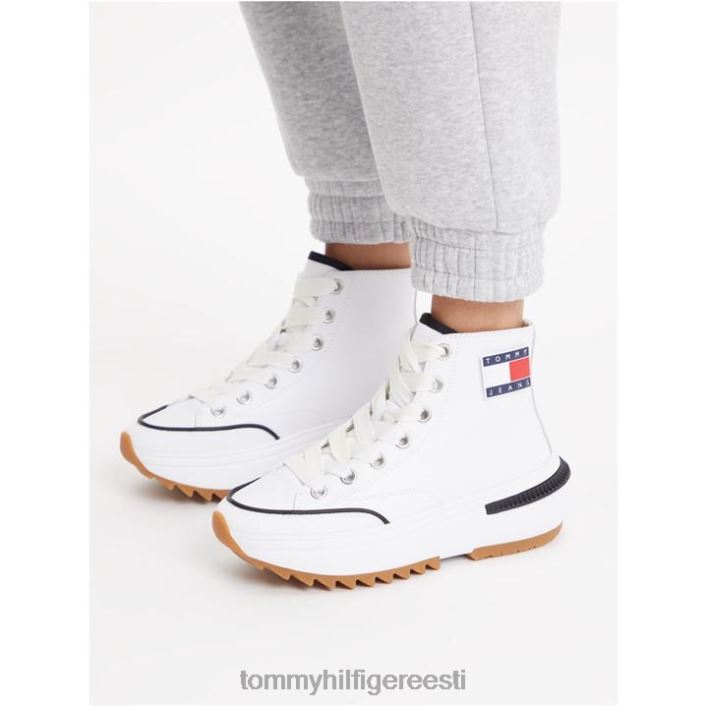 tommy teksad keskmise pikkusega klambriga RJV6220927 valge Tommy Hilfiger