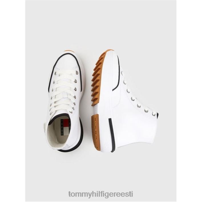 tommy teksad keskmise pikkusega klambriga RJV6220927 valge Tommy Hilfiger