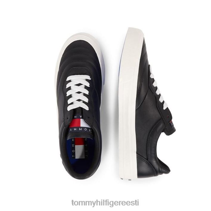 tommy teksad nahkjalgpall vulc RJV6220915 must Tommy Hilfiger