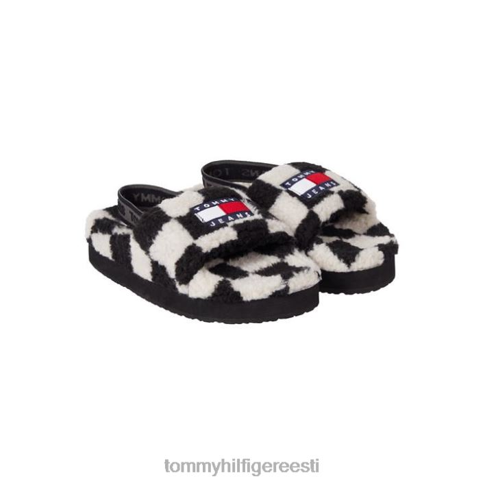 tommy teksapüksid RJV6220913 must valge Tommy Hilfiger