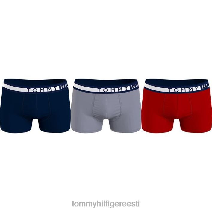 3 pakki logo kohvrid RJV6220313 tumesinine/punane/hall Tommy Hilfiger