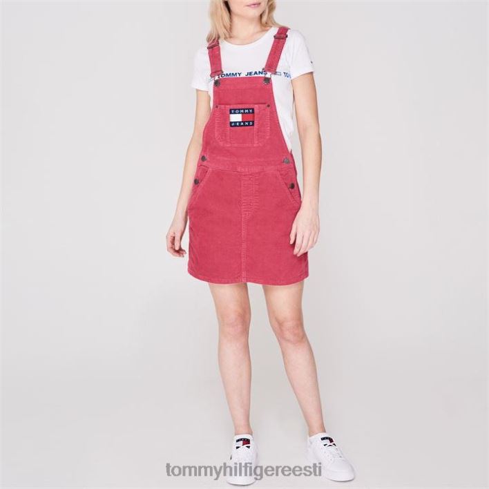 Dungaree kleit RJV6220610 klaarpunane Tommy Hilfiger