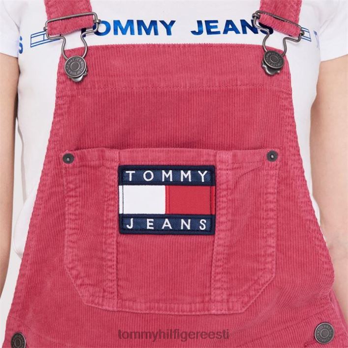 Dungaree kleit RJV6220610 klaarpunane Tommy Hilfiger
