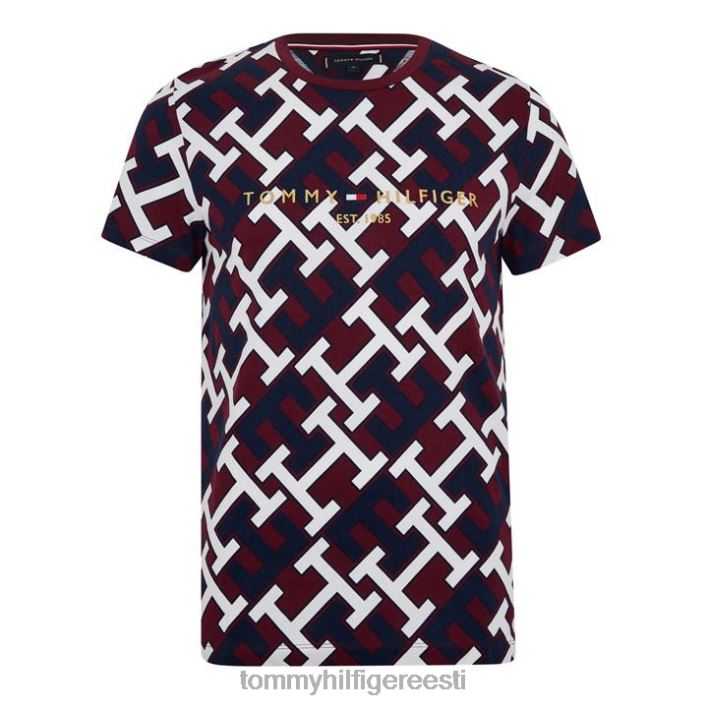 aop monogramm tommy logo tee RJV6220203 punane 0kq Tommy Hilfiger