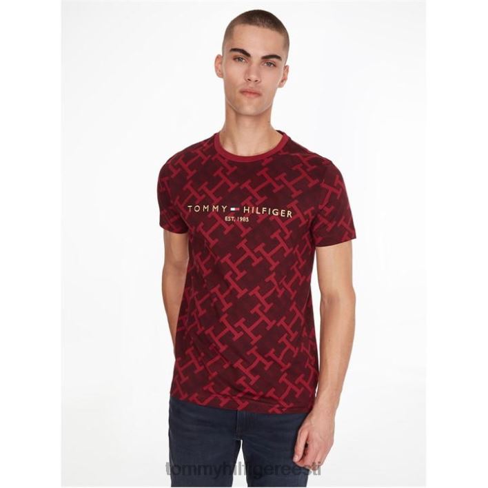aop monogramm tommy logo tee RJV6220203 punane 0kq Tommy Hilfiger