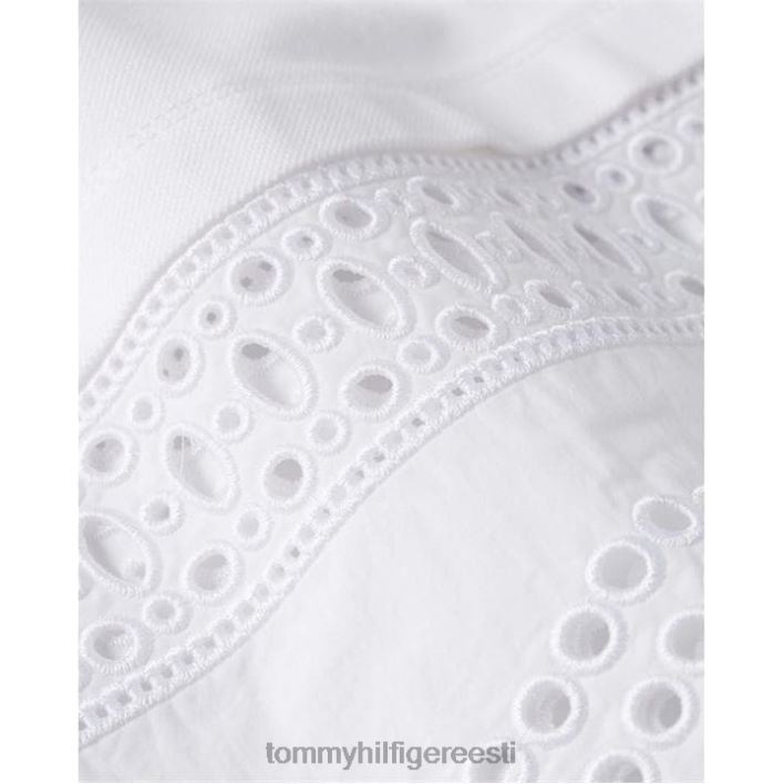 broderie anglaise polosärk RJV6220340 valge Tommy Hilfiger